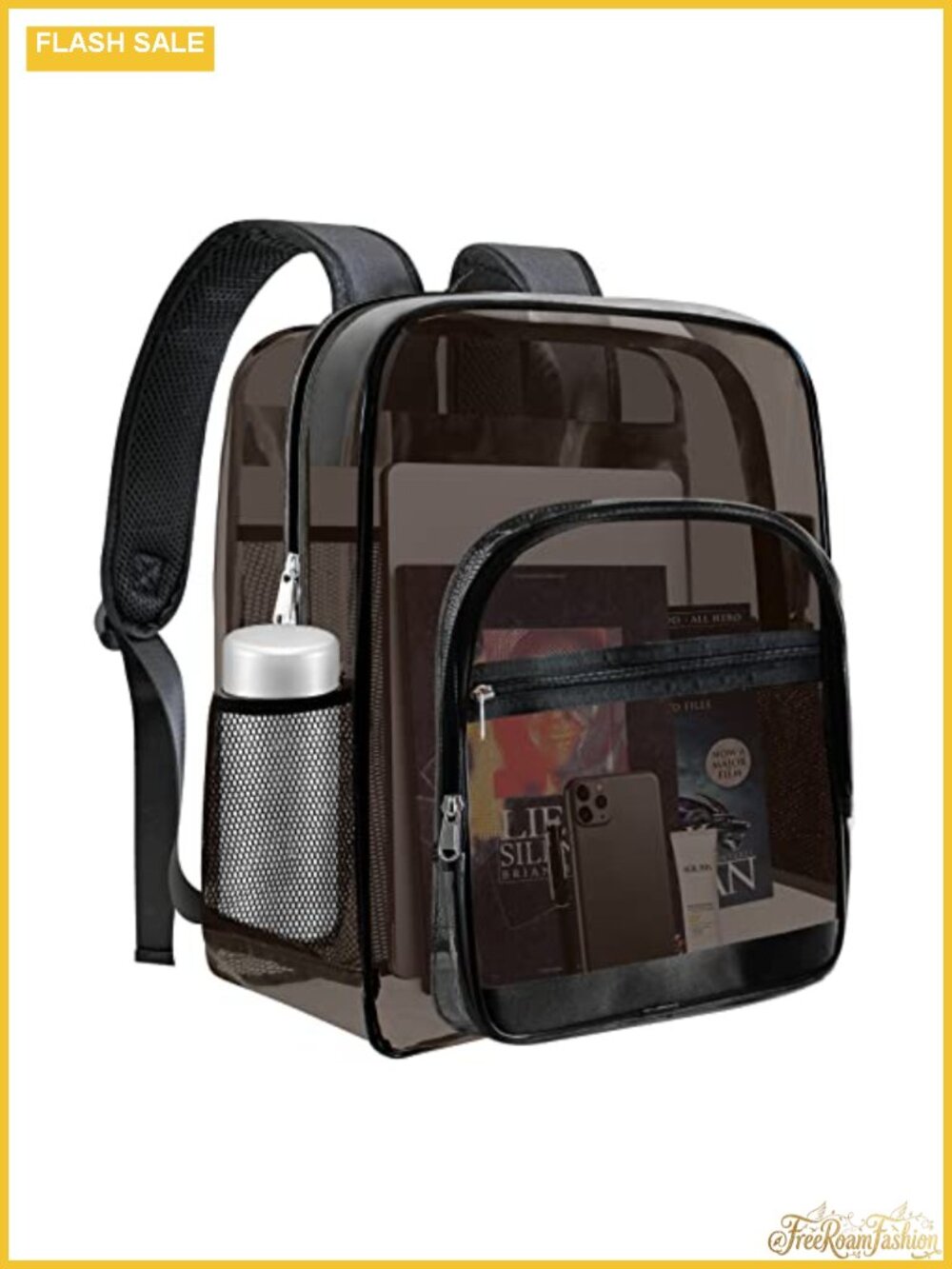 Clear Backpack Heavy Duty Stadium Approved Waterproof PVC Large Capacity with